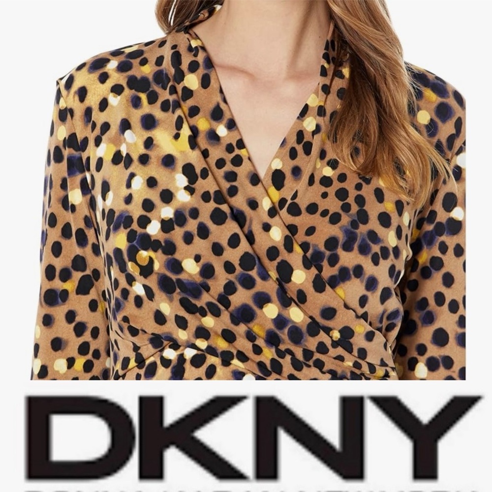 DKNY Faux Wrap Top